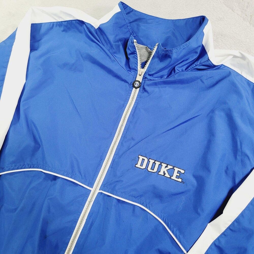Duke Blue Devils Jacket Mens Large Blue NCAA Basketball Holloway Full Zip Lined